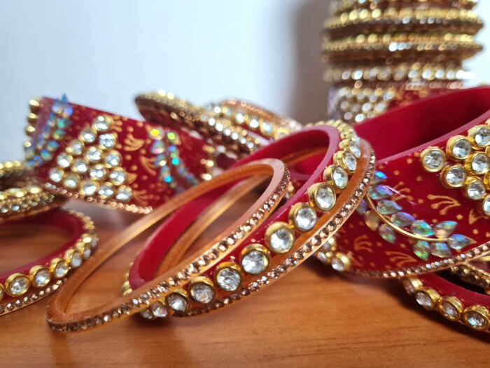 Chooda conjunto de pulseiras luxuosas para noivas em casamentos indianos