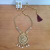 Conjunto de semi joia clássica indiana dourado colar mandala e brincos