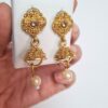 Conjunto de semi joia clássica indiana dourado colar mandala e brincos