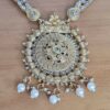 Conjunto de semi joia clássica indiana dourado colar mandala e brincos