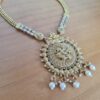 Conjunto de semi joia clássica indiana dourado colar mandala e brincos