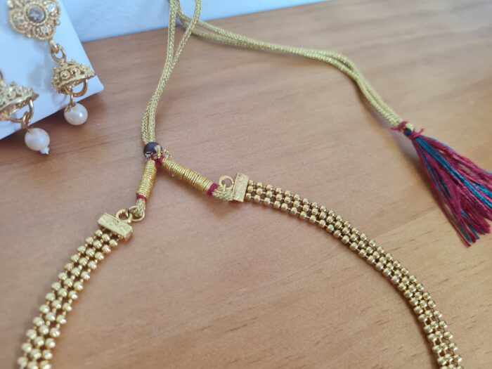 Conjunto de semi joia clássica indiana dourado colar mandala e brincos