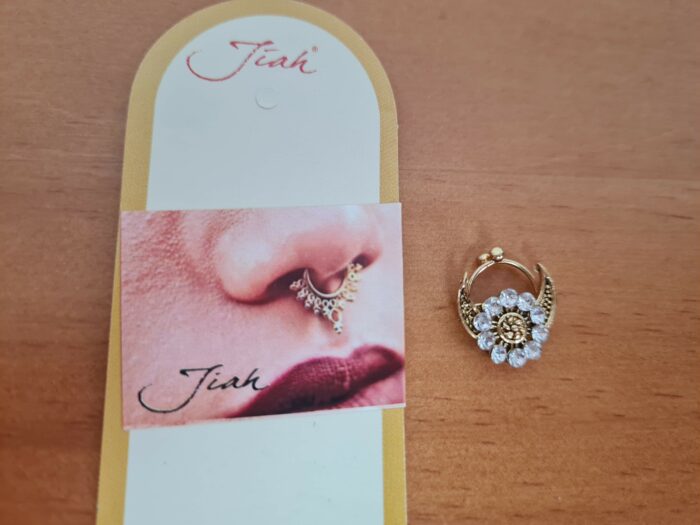 20240719_132654 Nose ring floral dourado com pedras strass