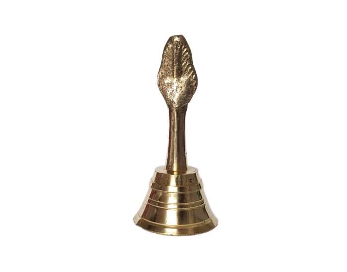 Sino de metal dourado em brass com imagem de Hanuman 9cm