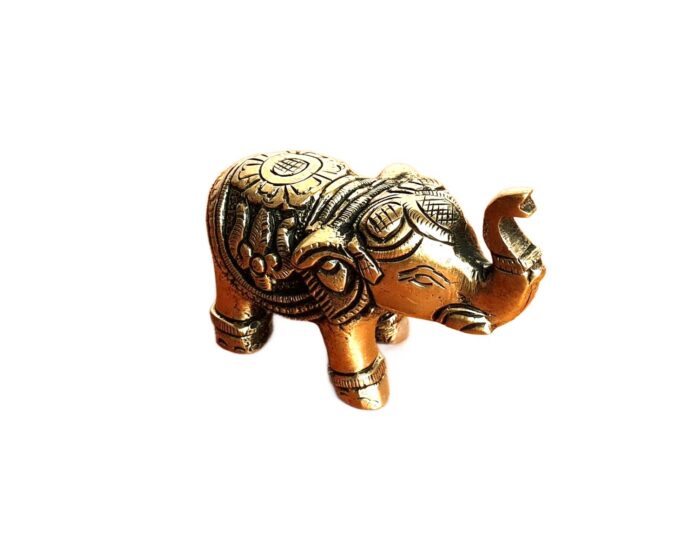 20240729_144210 Elefante indiano esculpido em metal brass 8cm