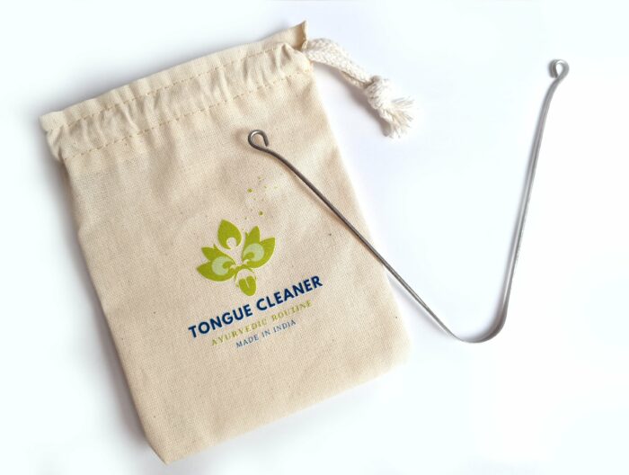 Saquinho de algodão para guardar e proteger o raspador de língua de cobre ou inox