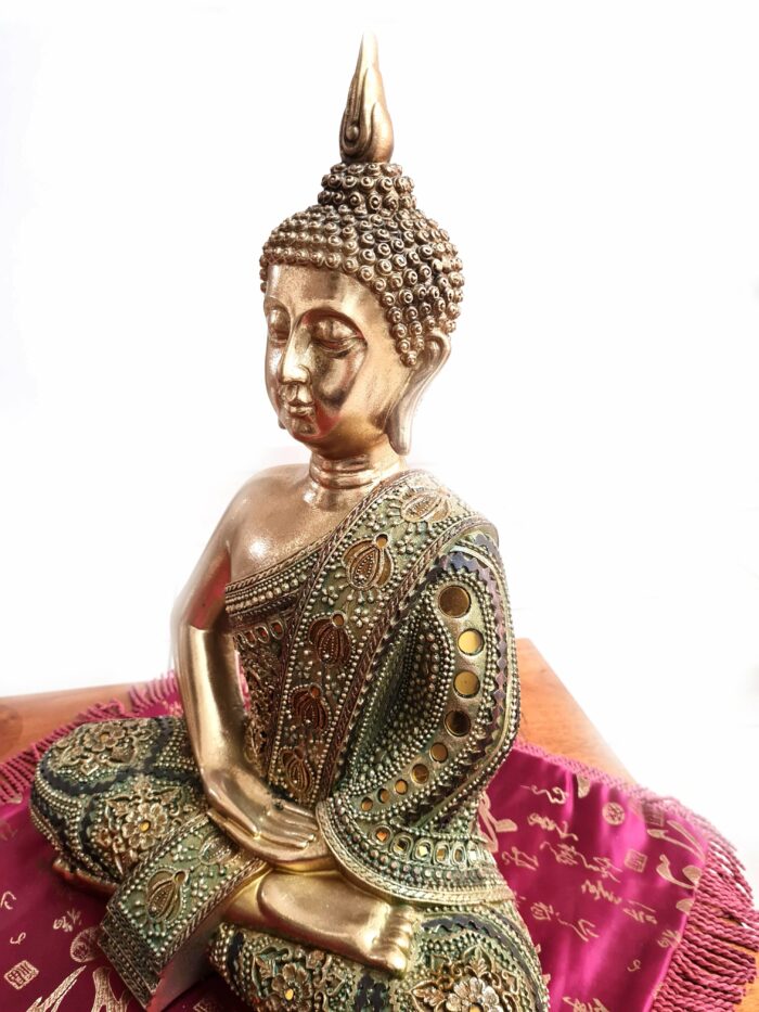 Estátua de Buda tailandês pintura especial texturizada 50cm