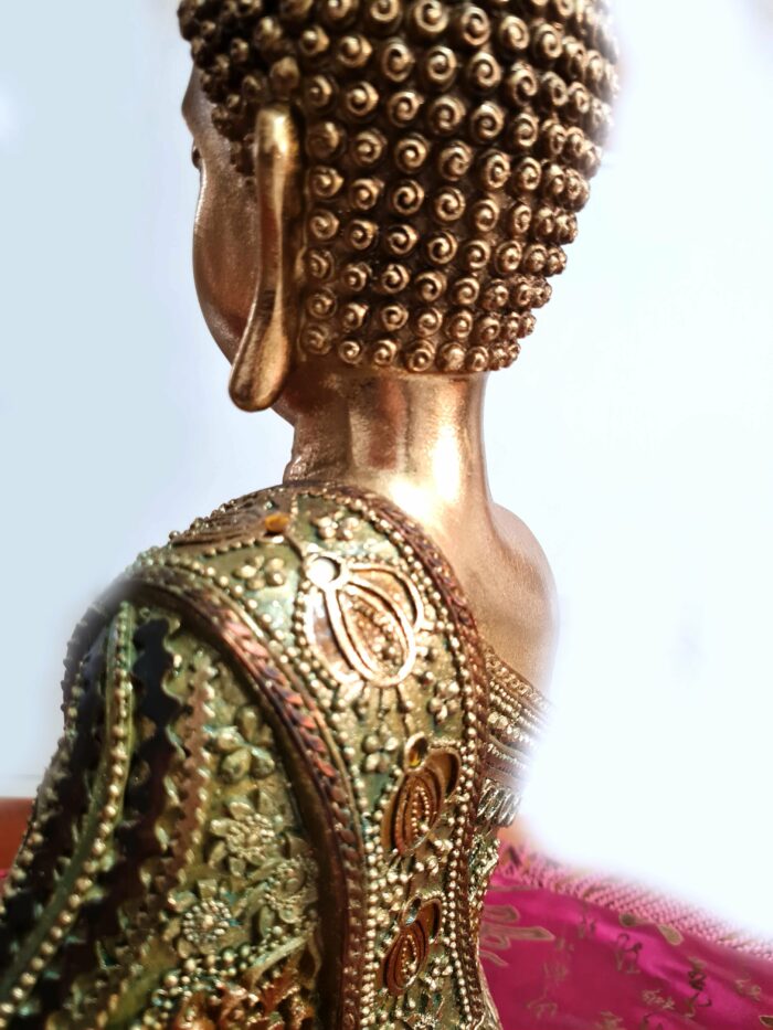 Estátua de Buda tailandês pintura especial texturizada 50cm