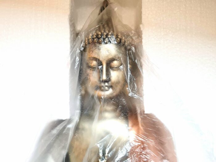 Estátua de Buda tailandês pintura especial 49cm