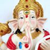 Estátua de Deus Ganesha lendo colorida 23cm