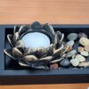 Porta vela ou Luminária de Buda com base e pedrinhas