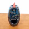20241017_172834 Incensário cascata de porcelana azul 14cm + 1 caixa de incensos cone