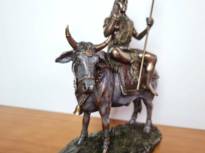 Estátua de Deus Shiva e Nandi 22cm by Veronese Design