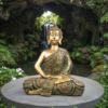 Estátua de Buda tailandês pintura especial texturizada 50cm