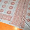 Chadar indiano (manto de oração) de OM e mantras cinza médio