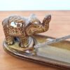 20241018_002139 Incensário cabeça de elefante régua em porcelana caramelo