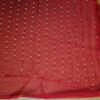 20241126_162915 Dupatta vermelha com fios bordados de lantejoulas