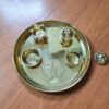 Pooja Thali prato para Puja OM com 4 peças fixas 20cm