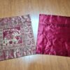 Duo de Capas de almofada indiana de elefante vermelho vinho