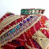 Turbante indiano masculino pronto para uso vermelho com estampa