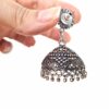 Brinco indiano design Jhumka prateado sino alongado