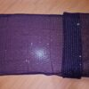 Dupatta roxa com fios bordados de lantejoulas