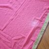 Sari indiano de seda luxuoso bordado rosa médio com verde floral