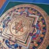 Mandala com Yantra Sagrado Arte Indiana Pintada à Mão