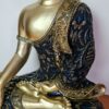 20250211_152059 Estátua de Buda tailandês pintura especial e vestuário de tecido real 34cm