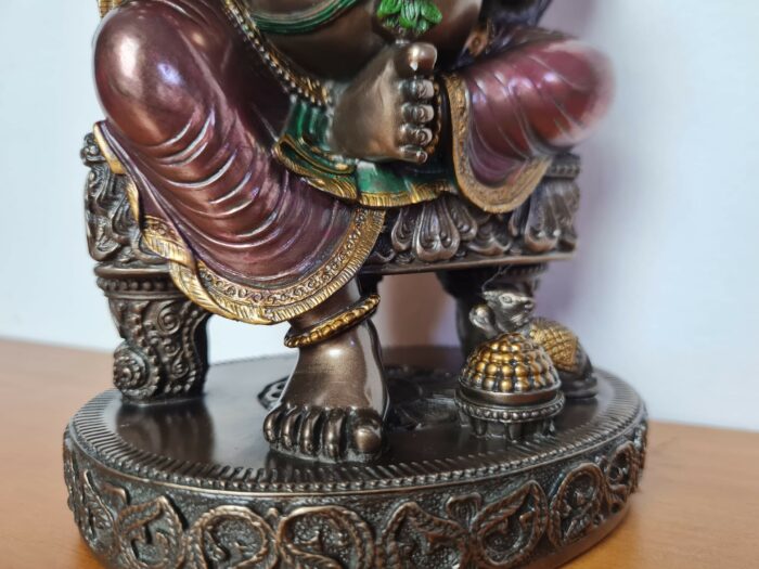 Estátua de Deus Ganesha em trono Surya Sun 26cm by Veronese Design