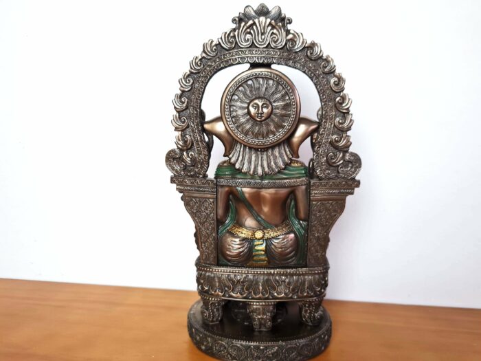 Estátua de Deus Ganesha em trono Surya Sun 26cm by Veronese Design
