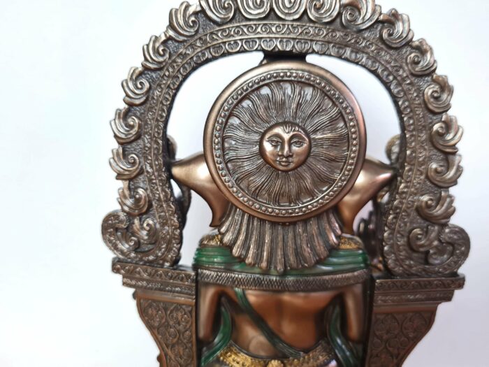 Estátua de Deus Ganesha em trono Surya Sun 26cm by Veronese Design
