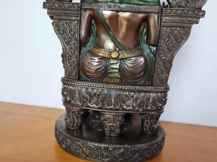 Estátua de Deus Ganesha em trono Surya Sun 26cm by Veronese Design