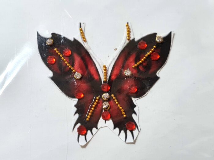 20250212_150306 Tatuagem indiana de borboleta com aplique de pedras color vermelha