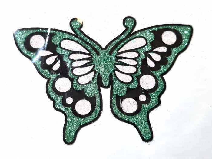20250212_150540 Tatuagem adesiva indiana de borboleta verde brilhosa