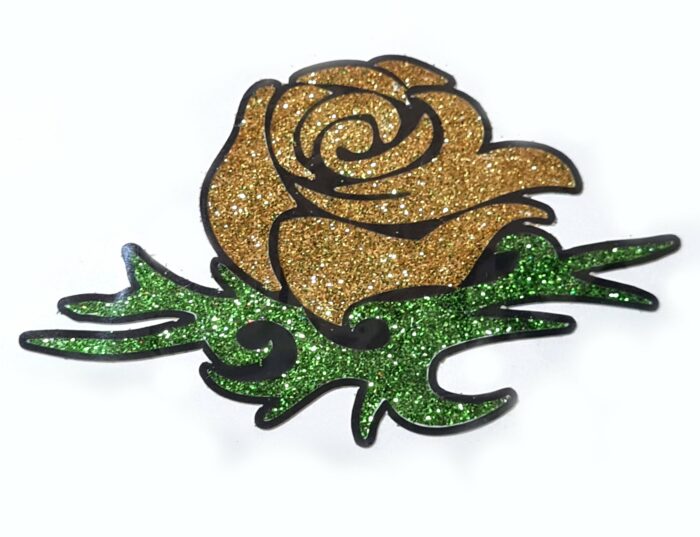 20250212_151023 Tatuagem indiana de rosa com glitter dourada