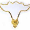 Mangalsutra colar sagrado dourado com contas pretas 33cm
