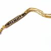 Mangalsutra colar sagrado dourado com contas pretas 33cm