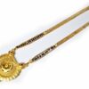 Mangalsutra colar sagrado dourado com contas pretas 33cm