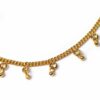 Nath brinco de nariz de argola dourado com corrente