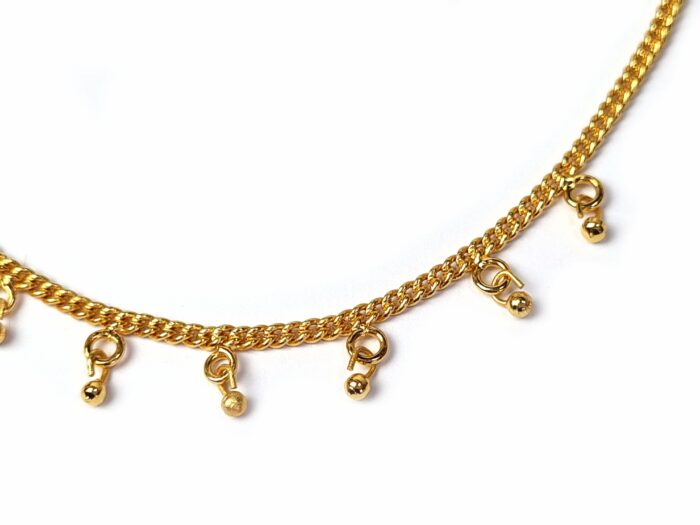 Nath brinco de nariz de argola dourado com corrente