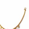 Nath brinco de nariz de argola dourado com corrente