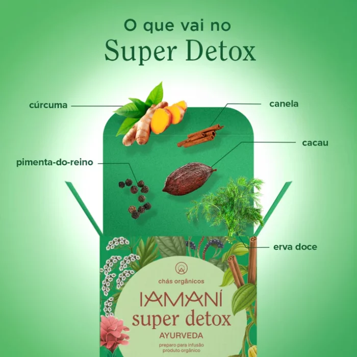 Chá Funcional Orgânico Super Detox Ayurveda Iamaní 22g