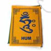 Bandeiras tibetanas veludo do mantra "Om Mani Padme Hum" (19cm x 13cm)