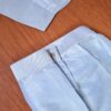Conjunto 3 peças Kurta com Nehru Jacket e Churidar para casamentos indianos azul claro