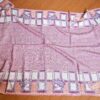 Echarpe indiana dupla face estampa paisleys e geométricas rosa e marsala