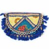 Bolsa indiana Banjara 100% bordada a mão azul e coloridos