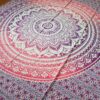 Colcha indiana ou painel decorativo de mandala rosa e lilás (2,40m x 2,10m)