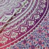Colcha indiana ou painel decorativo de mandala rosa e lilás (2,40m x 2,10m)