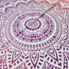 Colcha indiana ou painel decorativo de mandala rosa e lilás (2,40m x 2,10m)